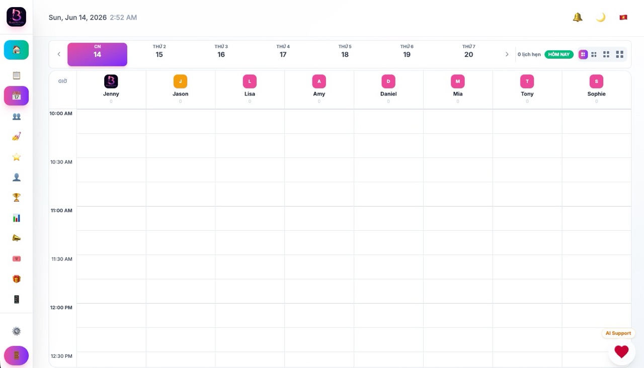 Services, settings, and growth tools - BookMyNails real salon dashboard preview